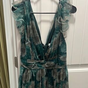 Baltic Born Elegant Green Floral Dress